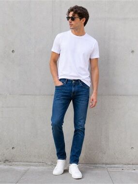 ZARA Slim Fit Jeans Men 31x30 Blue Stretch Denim Classic